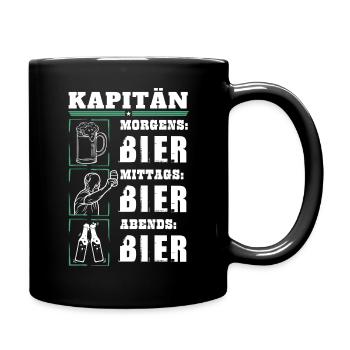Mon quotidien de capitaine - Mug uni - noir - Droite