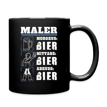 Mon quotidien de peintre - Mug uni - noir - Droite