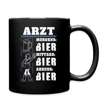 Mon quotidien de médecin - Mug uni - noir - Droite