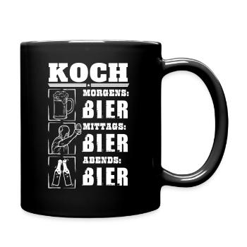My daily routine as a chef - Full Colour Mug - black - Right