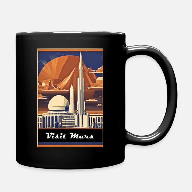 Affichez Visitez Mars - Mug uni - noir