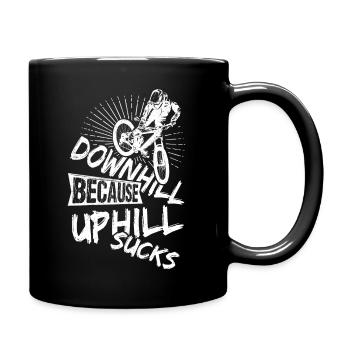 MTB Fahrrad Fans Rad Biker BMX Fahradfahrer Berg L - Tasse einfarbig - Schwarz - Rechts