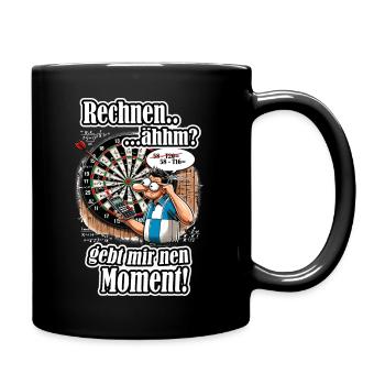 Darts - Rechnen gib mir nen Moment - Dart - Tasse einfarbig - Schwarz - Rechts