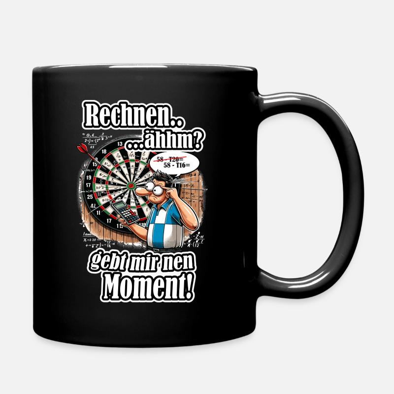 Darts - Rechnen gib mir nen Moment - Dart - Tasse einfarbig - Schwarz