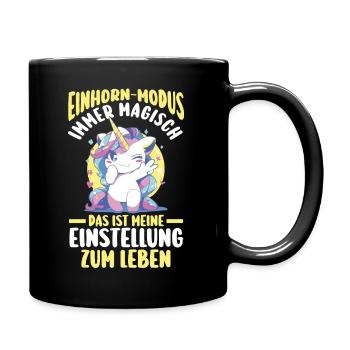 Licorne - Mug uni - noir - Droite
