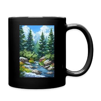 background nature - Tasse einfarbig - Schwarz - Rechts