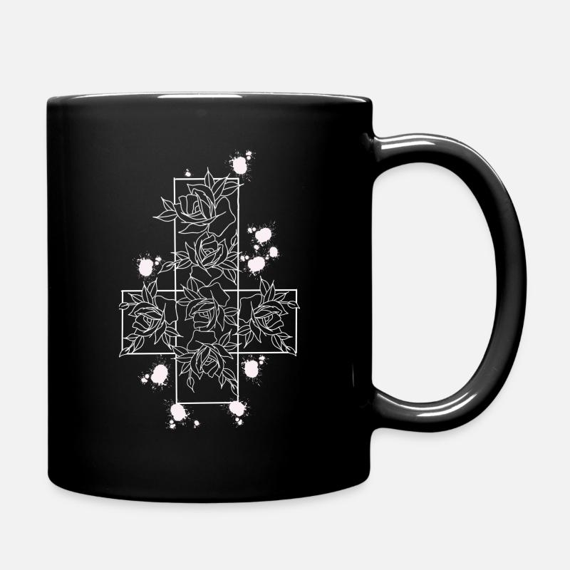 S/N Bloom Kreuz - Tasse einfarbig - Schwarz