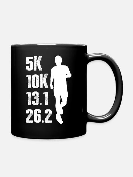 Marathon Running Jogging - Tasse einfarbig - Schwarz