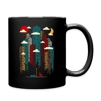 Abstract moderne - Urban modern colorful building - Full Colour Mug - black - Right