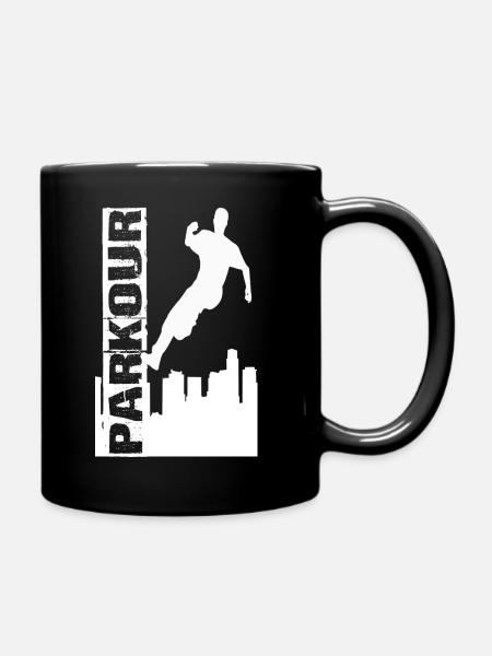 Parkour - Tasse einfarbig - Schwarz