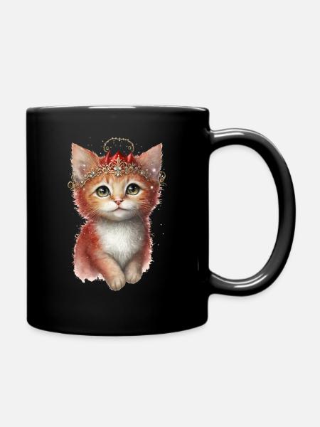 Cat-Ruby Red - Lieblingskatze für Kinder - Tasse einfarbig - Schwarz