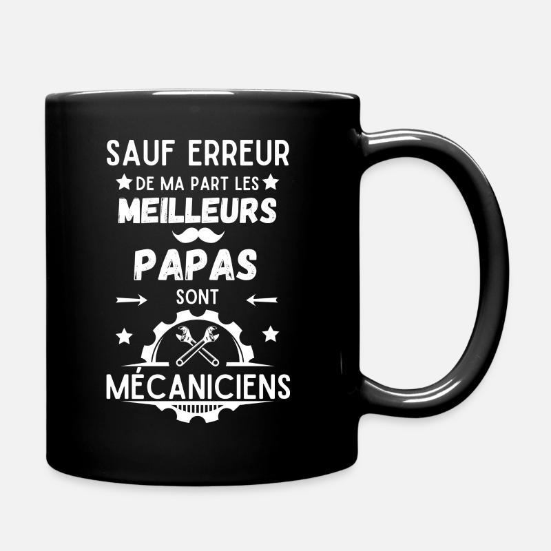 THE BEST DADS ARE MECHANICS - Full Colour Mug - black