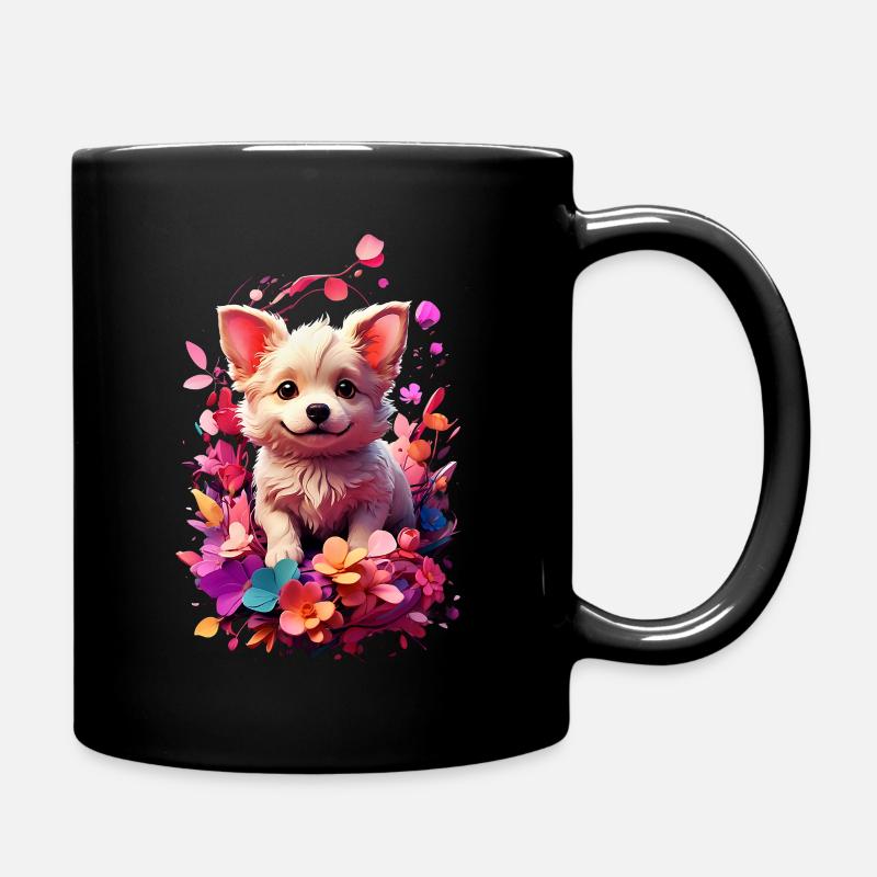 Hund Dog V1 24 04 - Tasse einfarbig - Schwarz