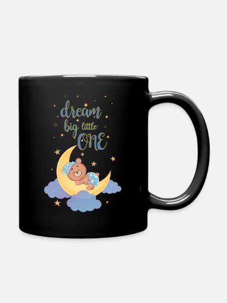 Träume groß, klein. - Tasse einfarbig - Schwarz