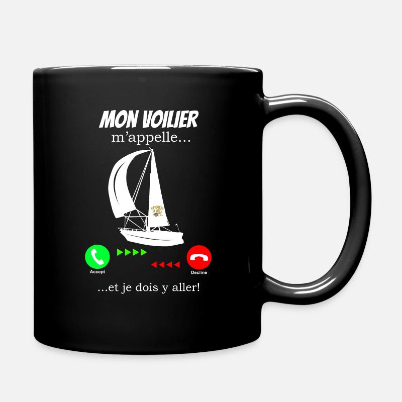 Mon voilier m'appelle - Mug uni - noir