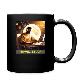 Fliegen ist schön - Tasse einfarbig - Schwarz - Rechts