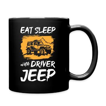 Mangez Dormez avec les Jeeps Driver - Mug uni - noir - Droite