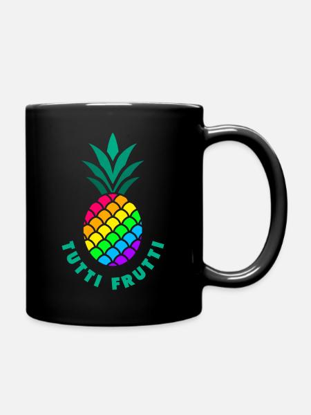Fierté / LGBTQ / Ananas / Tutti Frutti - Mug uni - noir