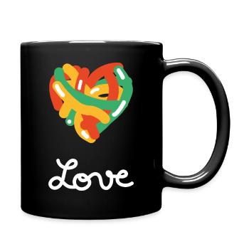 LOVE Coeur - Mug uni - noir - Droite