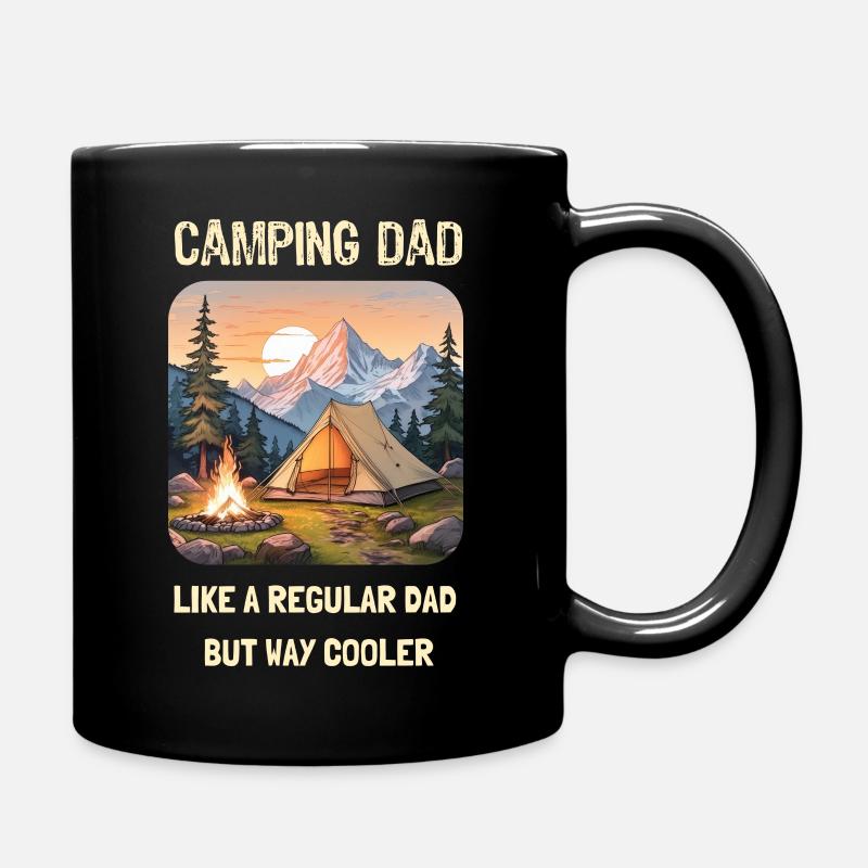 Camping Dad Cool Dad - Full Colour Mug - black