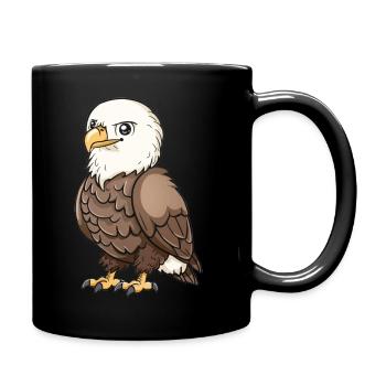 Eagle Cute Falconer with Wings - Full Colour Mug - black - Right