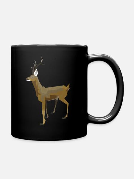 Rehbock - Tasse einfarbig - Schwarz