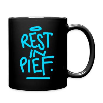REPOS À PIEF (R.I.P.) BLEU - Mug uni - noir - Droite