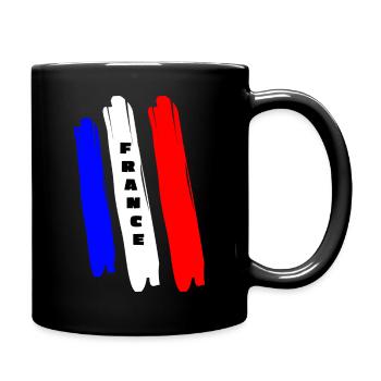 France France Statement lettering with flag - Full Colour Mug - black - Right