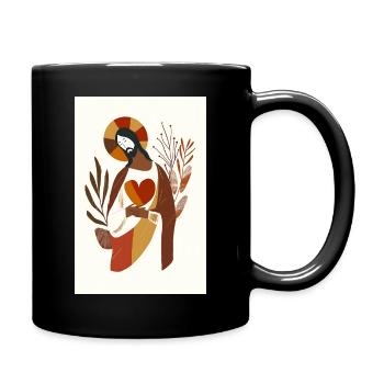 Jesus Canvas Print, Digitaler Download, Neutrale - Tasse einfarbig - Schwarz - Rechts