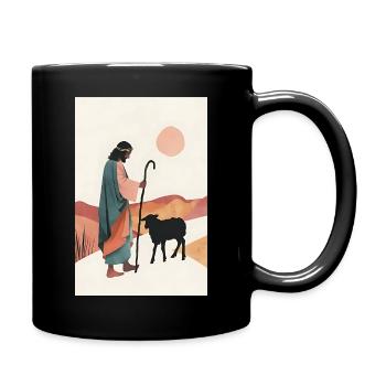 W5 Boh Mouton Perdu Parabole 3 Pièces, Mur Panoramique - Mug uni - noir - Droite