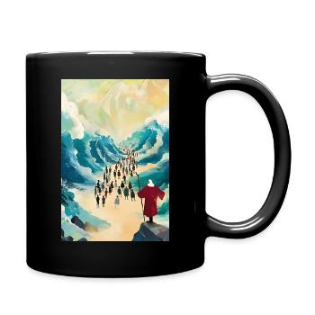 W6 Moses Moses Teilt Das Rote Meer 3 Stücke, Digit - Tasse einfarbig - Schwarz - Rechts