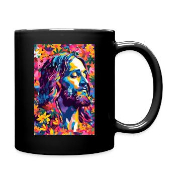 Art mural Living Jesus, téléchargement numérique, - Mug uni - noir - Droite