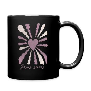 Jesus - Tasse einfarbig - Schwarz - Rechts