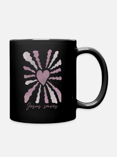 Jesus saves - Tasse einfarbig - Schwarz