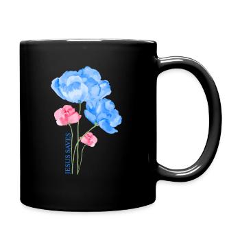 JESUS SAVES - Tasse einfarbig - Schwarz - Rechts