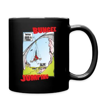 Bungee Jumping - Tasse einfarbig - Schwarz - Rechts
