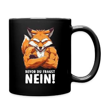 Renard, Forêt, Animal, Nature Sauvage Avant de demander Non - Mug uni - noir - Droite