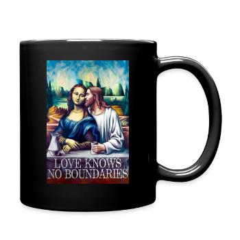 Love knows no boundaries - Tasse einfarbig - Schwarz - Rechts