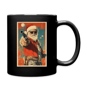 Santa the Revolver - hero - Full Colour Mug - black - Right