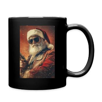 Santa der Gesetzeshüter - Tasse einfarbig - Schwarz - Rechts