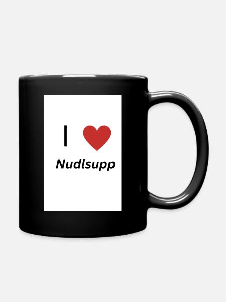 Nudlsupp - Tasse einfarbig - Schwarz
