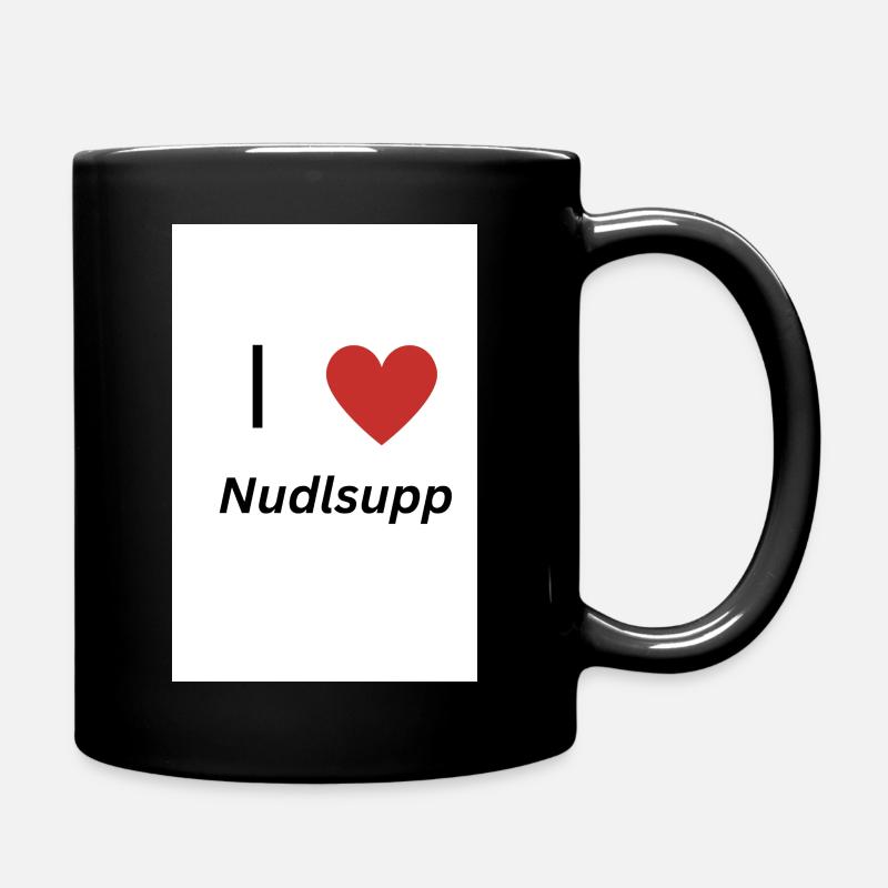 Nudlsupp - Tasse einfarbig - Schwarz