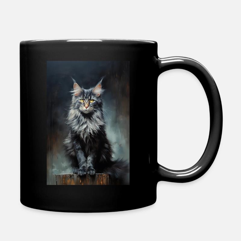 Maine Coon cat - Full Colour Mug - black
