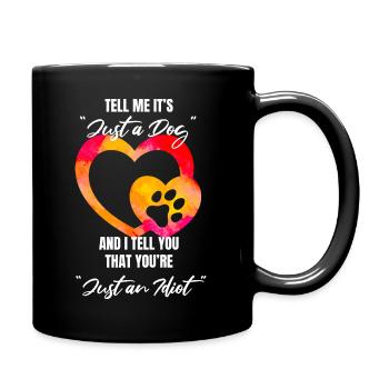 Dog Four-legged Heart Paw Dog Love Dog Trainer - Full Colour Mug - black - Right