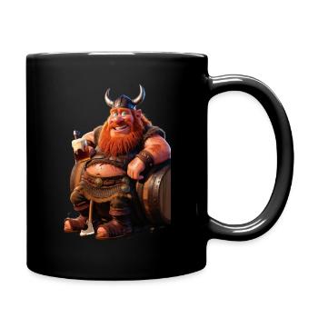 Wikingerfest deluxe: Bier und Blödsinn! - Tasse einfarbig - Schwarz - Rechts