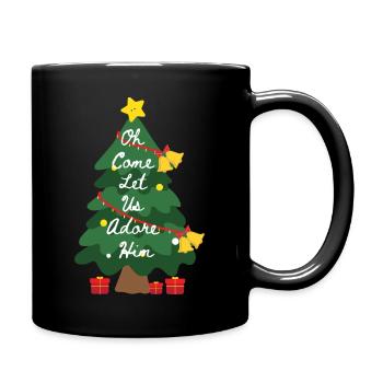 Comfort Colors Weihnachtsbaum Geschenk - Tasse einfarbig - Schwarz - Rechts