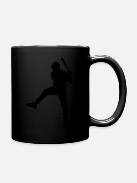 Baseball Player Icon - Full Colour Mug - black