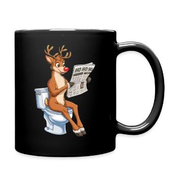 Toilette de renne du Père Noël Chemise de Noël drôle humour - Mug uni - noir - Droite