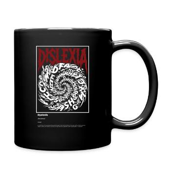 Legasthenie-Bewusstseinsspirale Design - Tasse einfarbig - Schwarz - Rechts