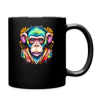 singe - Mug uni - noir - Droite